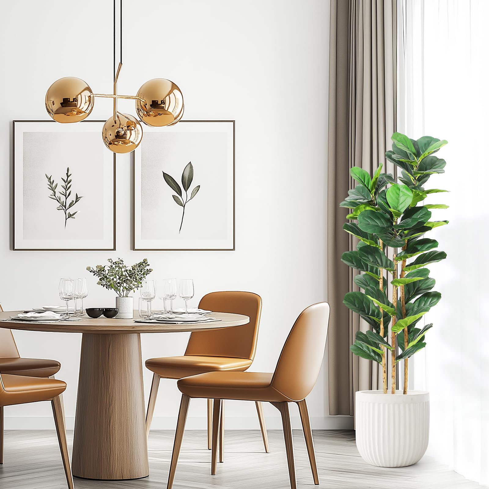 Rubber Plant Ficus - شجرة تين صناعية بارتفاع 5/6/7 أقدام