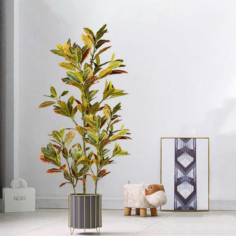Rubber Plant Ficus - 120 سنتيمتر شجرة اللبخ وهمية كبيرة
