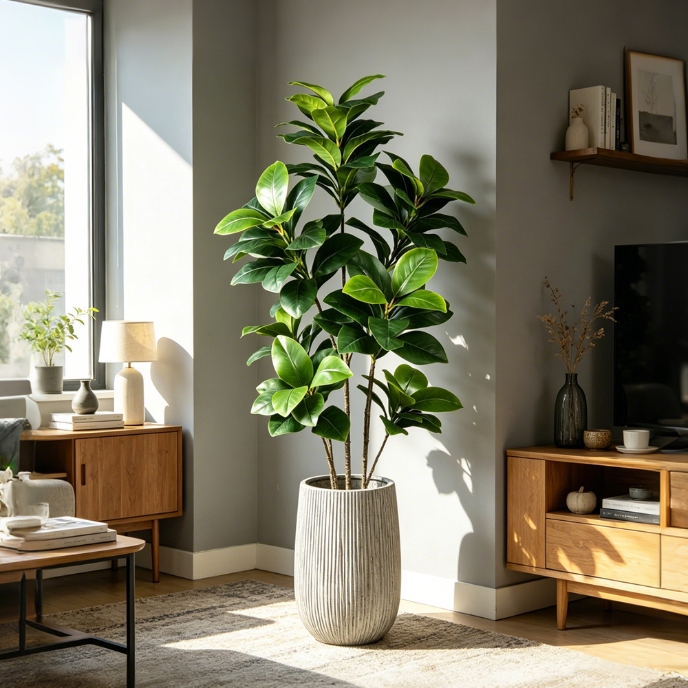 شجرة بانيان صناعية كبيرة بطول  - مراجعة Rubber Plant Ficus وسعره
